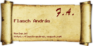 Flasch András névjegykártya